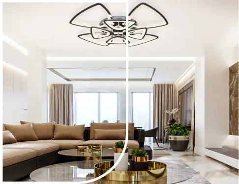 Luxury Living Room Curtains in Dubai