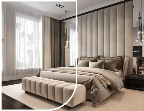 Luxury Bedroom Curtains In Dubai