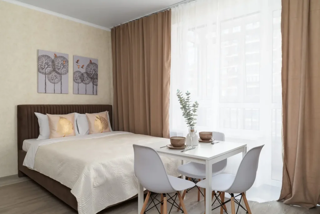Beige window Curtains in Dubai