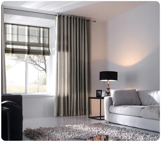 Living Room Eyelet Curtains Dubai