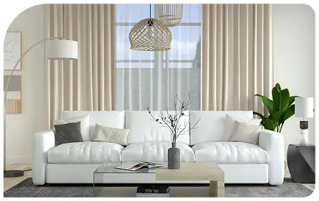 Living Room Eyelet Curtains Dubai