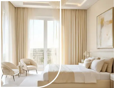 Beige Curtains in Dubai