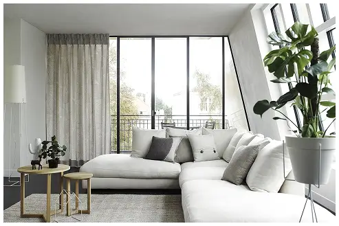 Sheer Curtains in Luxury Living Room