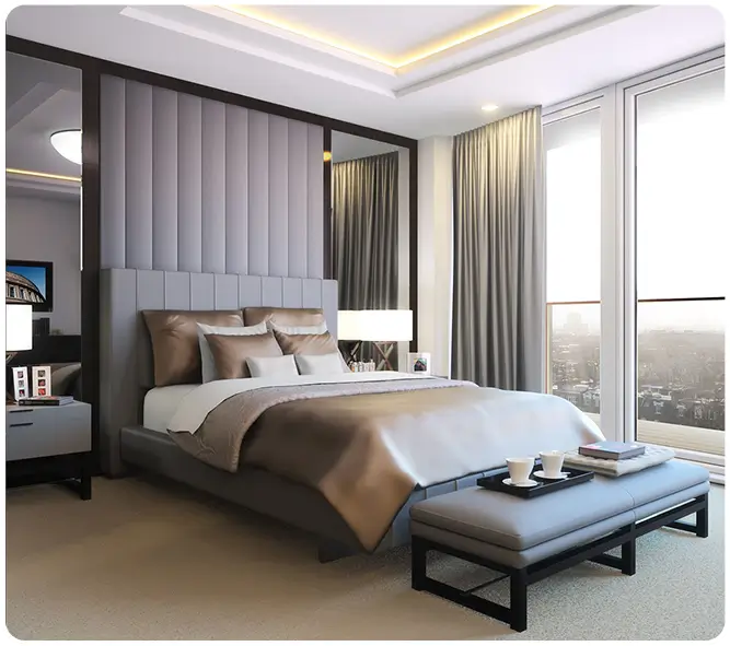 Bedroom Silk Curtains in Dubai