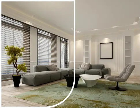 wooden blinds