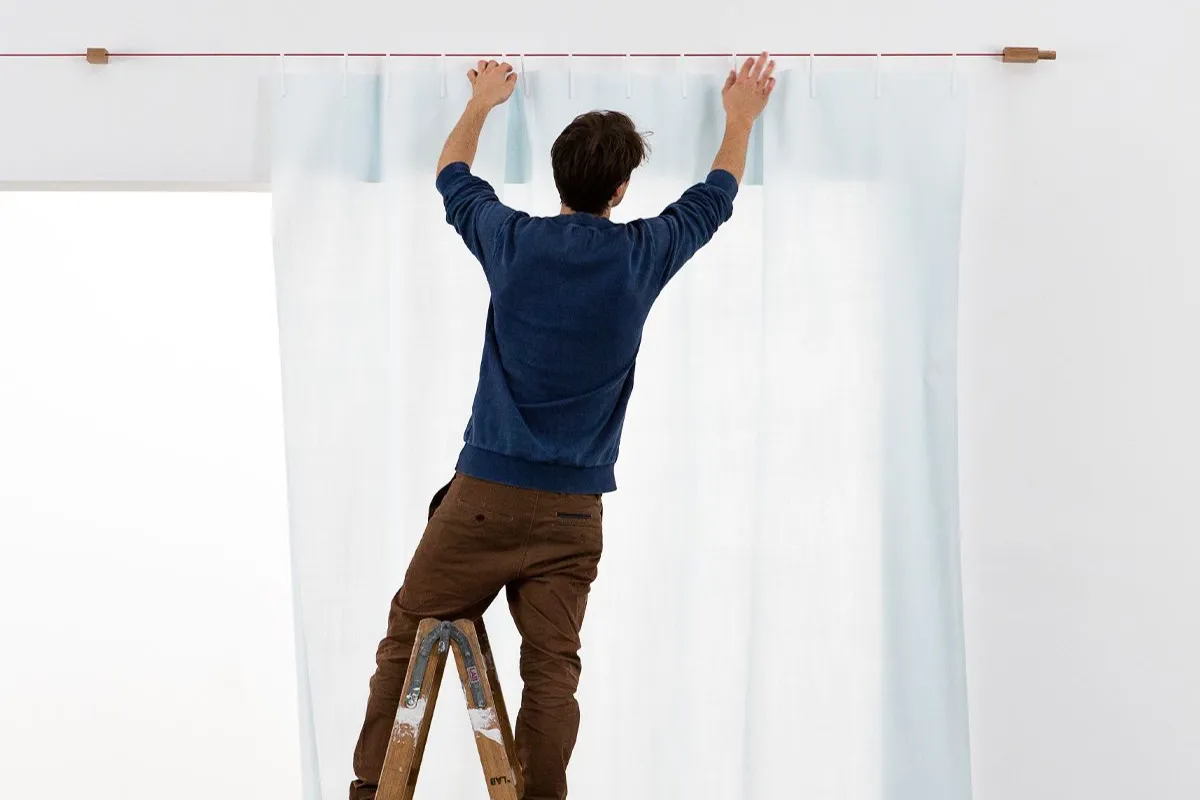 How to Suspend Curtains From the Ceiling - Step-by-Step
