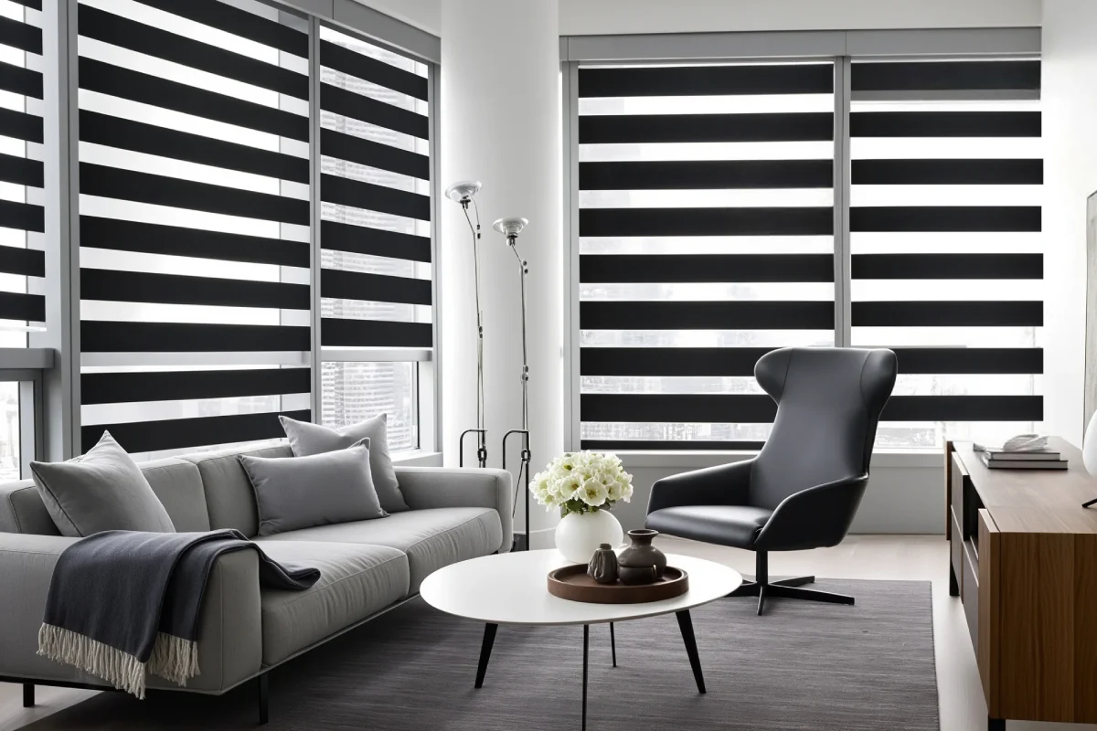 Zebra Blinds Livingroom