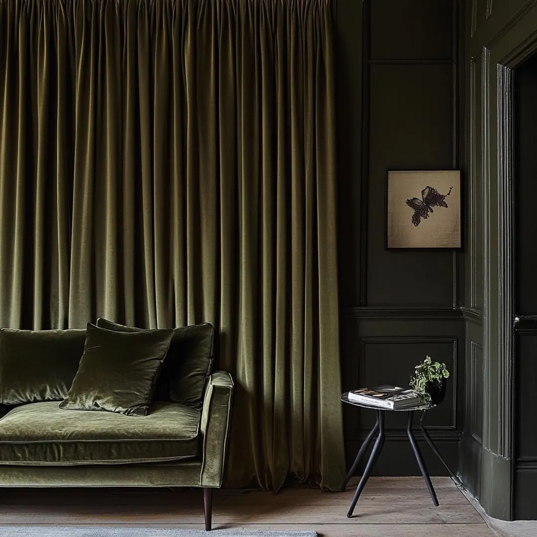 Green Acoustic Blackout Curtain in Dubai