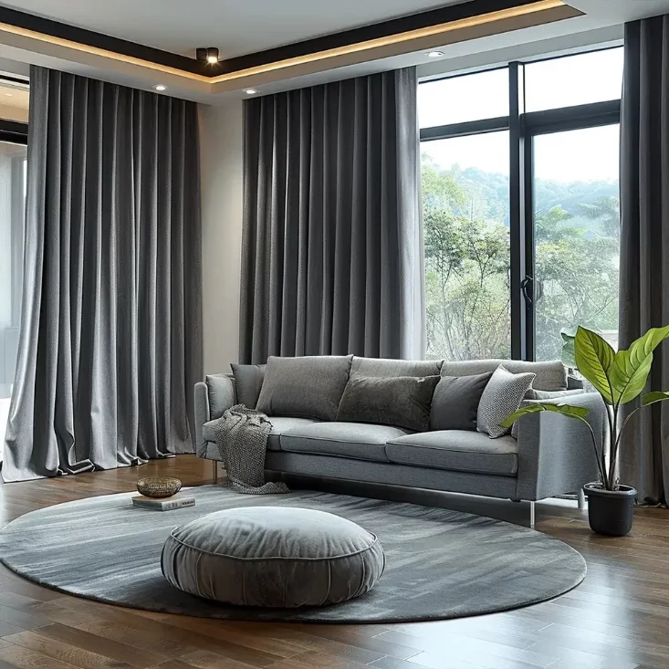 Wave Blackout Curtains in Dubai Villa