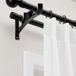 2pcs Curtain Rod Bracket Double Curtain Hook Double Rod Base Bracket Curtain Rod