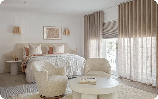 premium wave curtains Dubai for bedroom