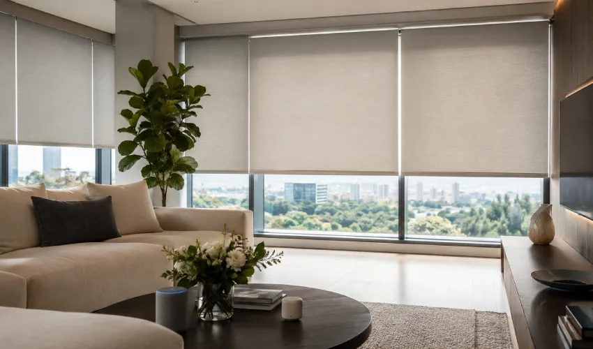 Best Smart Blinds Compatible with Alexa & Google Home in UAE - Closing Curtains